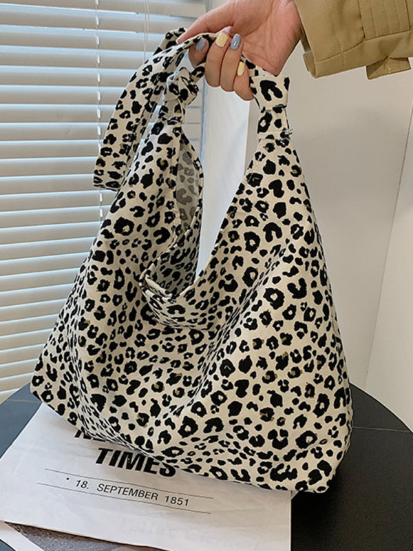 Leopard Print Tote Bag - Your Everyday Essential Carrier in Cotton Canvas