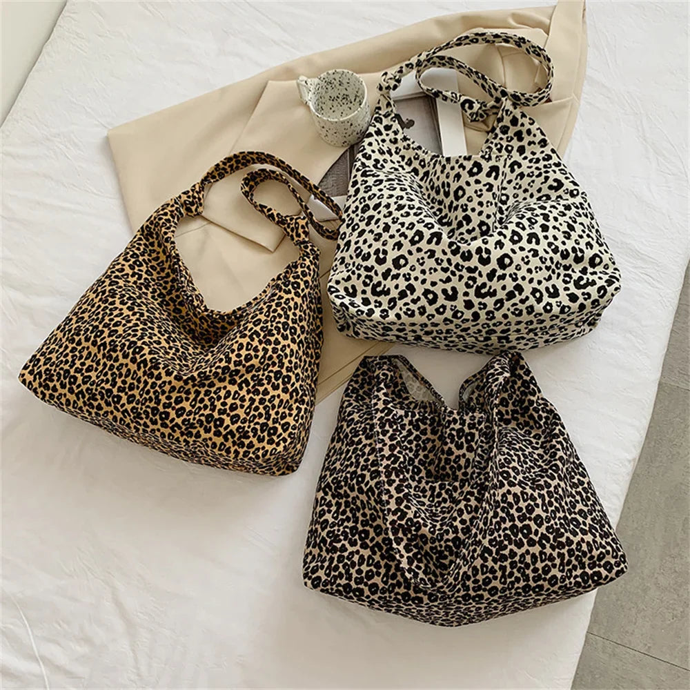 Leopard Print Tote Bag - Your Everyday Essential Carrier in Cotton Canvas