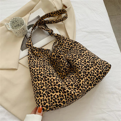 Leopard Print Tote Bag - Your Everyday Essential Carrier in Cotton Canvas