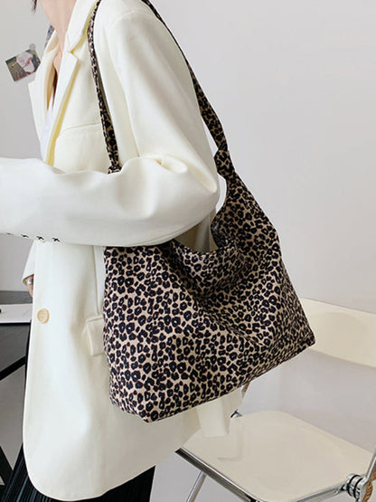 Leopard Print Tote Bag - Your Everyday Essential Carrier in Cotton Canvas