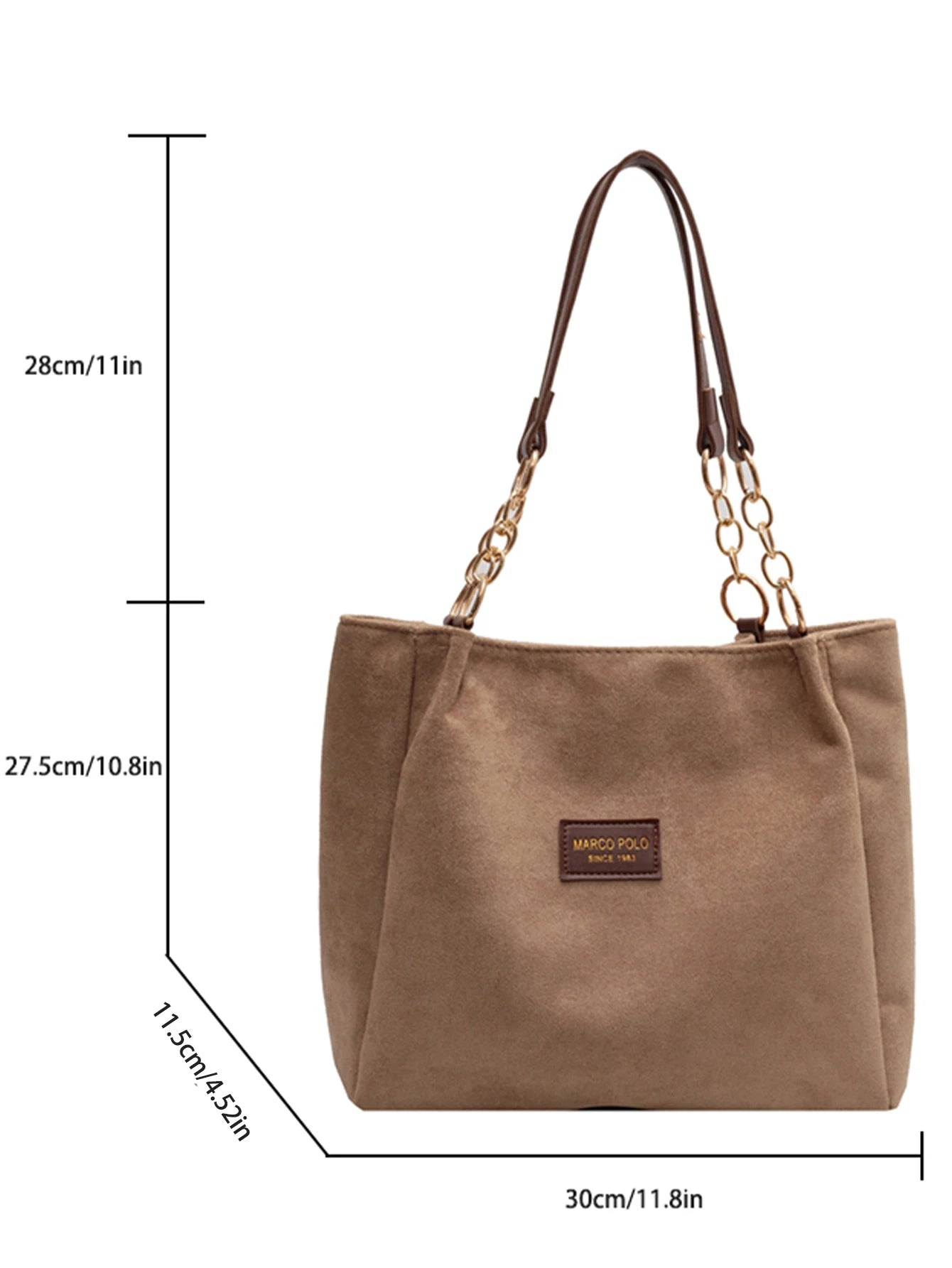 Tote Bags - Luxury Faux Suede Ladies Tote – Perfect for Commuting & Casual Occasions