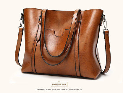 Tote Bags- Multi-functional Tote Bag in Faux Leather- - Pekosa Women Fashion