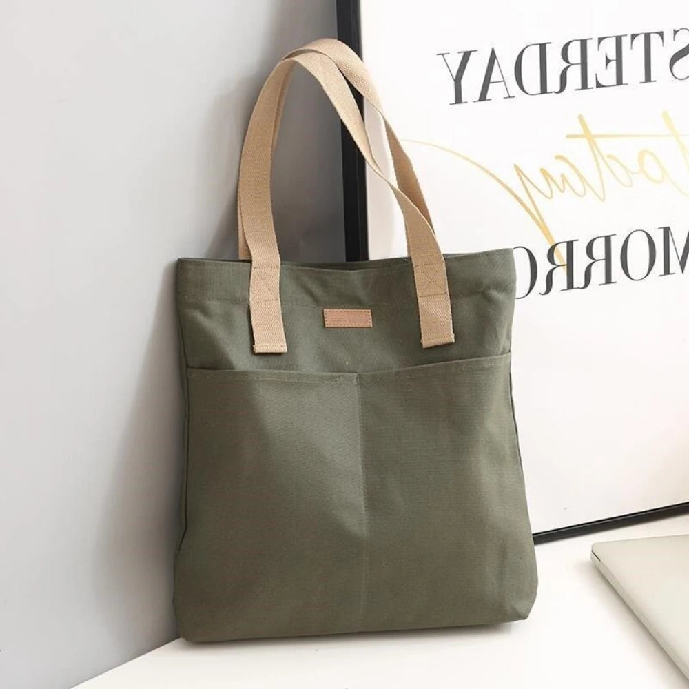 Tote Bags - Spacious Canvas Day Bag