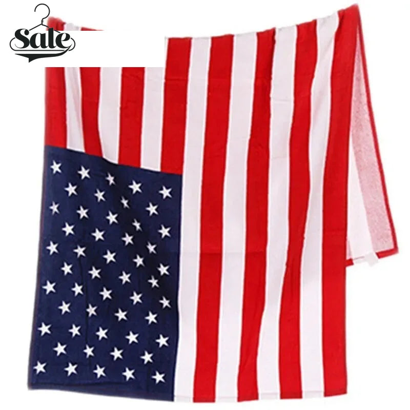 Towels- Patriotic Plush USA Flag Print Quick-Dry Towel- - Chuzko Women Clothing