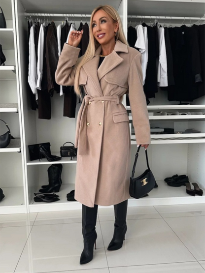 Trench Coats - Ladies Wool Trench Coat