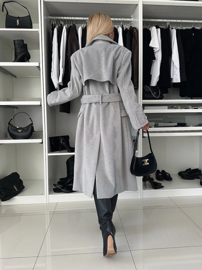 Trench Coats - Ladies Wool Trench Coat