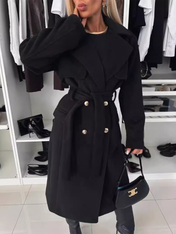 Trench Coats - Ladies Wool Trench Coat