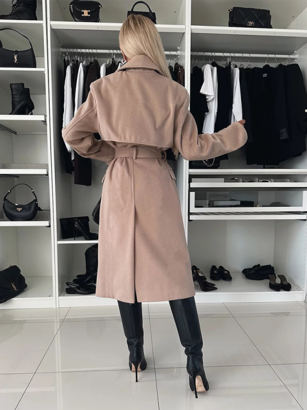 Trench Coats - Ladies Wool Trench Coat