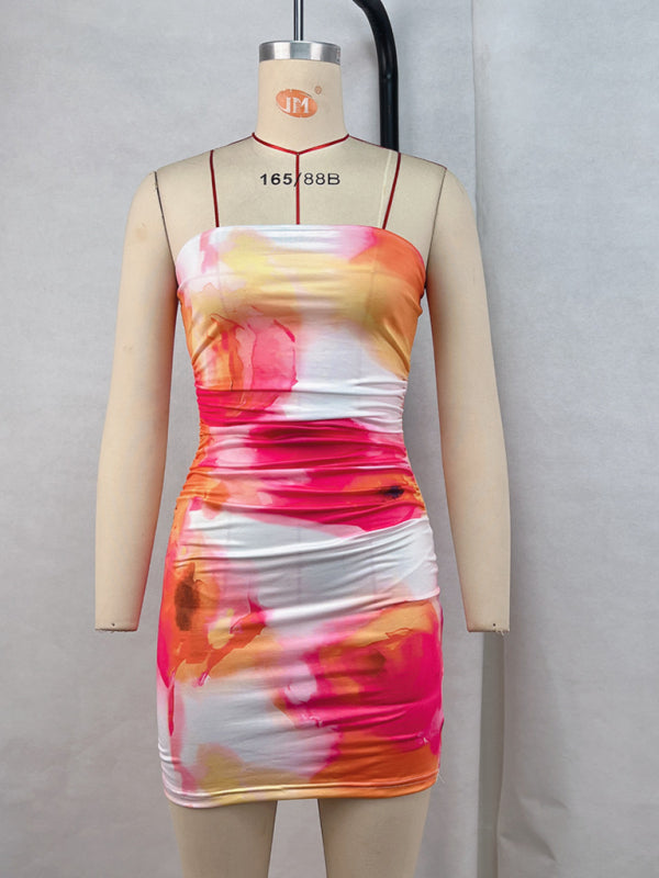 Tube Dresses - Tie Dye Jersey Tube Dress