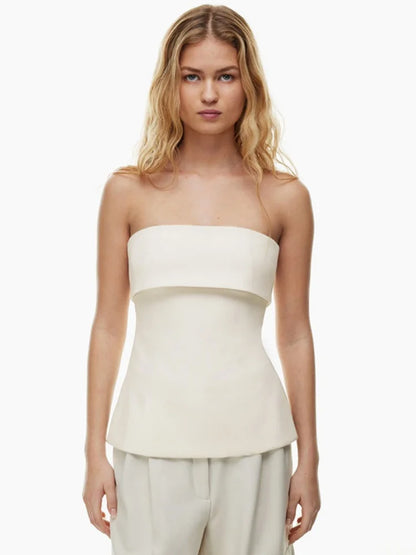 Tube Tops - Urban Chic Strapless White Top