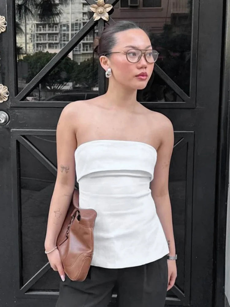 Tube Tops - Urban Chic Strapless White Top