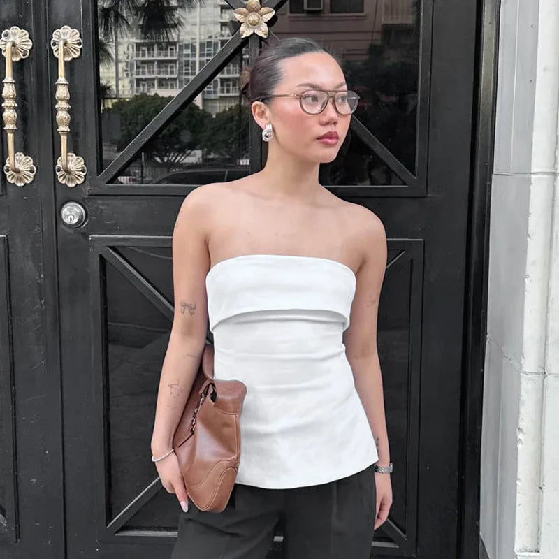 Tube Tops - Urban Chic Strapless White Top