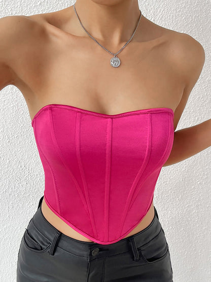 Vibrant Victorian Satin Corset Top for Trendy Night Outs