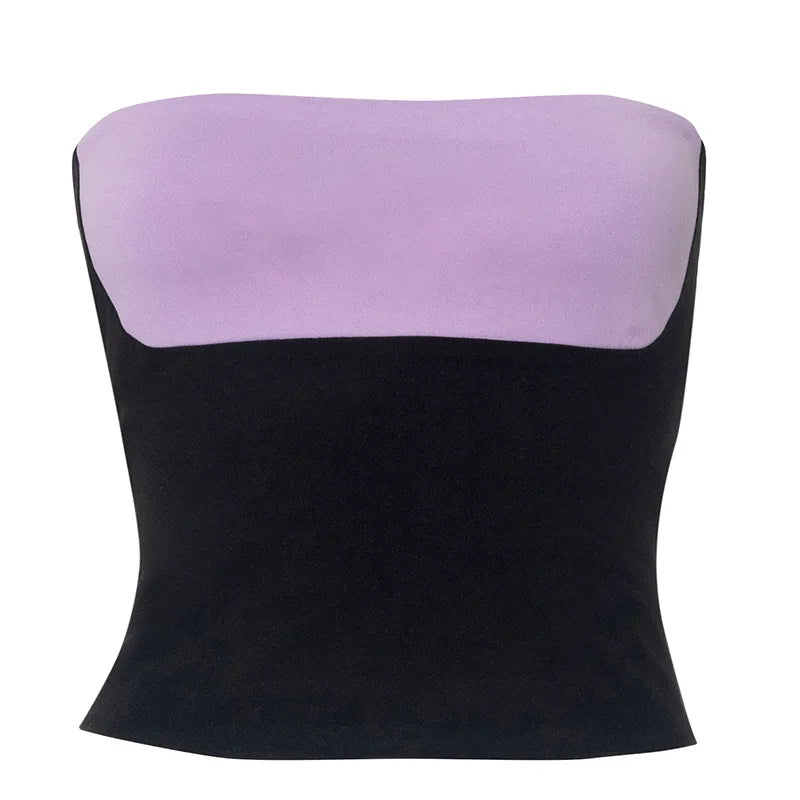 Tube Tops- Women Bandeau Crop Top in Bold Colors- - Pekosa Women Fashion