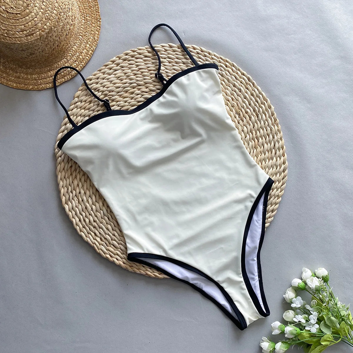 Maillot de bain une pièce pour femme avec contrôle du ventre pour les sports nautiques et les vacances à la plage