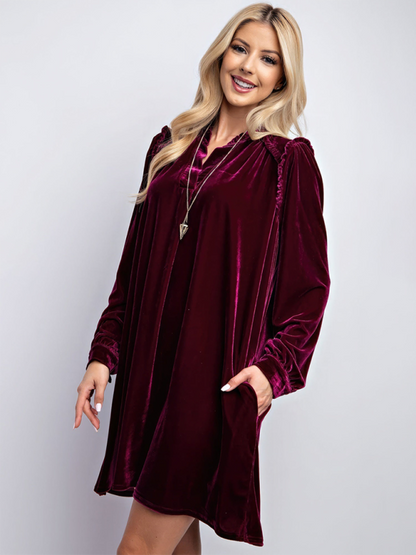 Tunic Dresses- Luxurious Velvet Tunic Dress for Layering This Winter