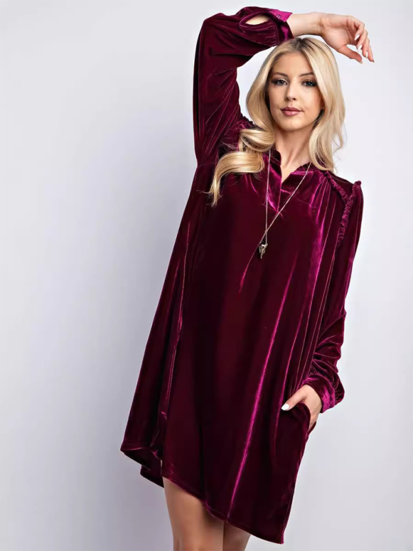 Tunic Dresses- Luxurious Velvet Tunic Dress for Layering This Winter