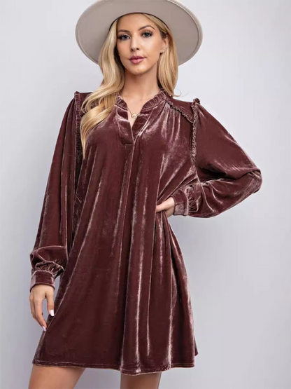 Tunic Dresses- Luxurious Velvet Tunic Dress for Layering This Winter