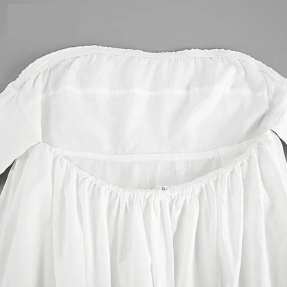 Robe en coton taille empire