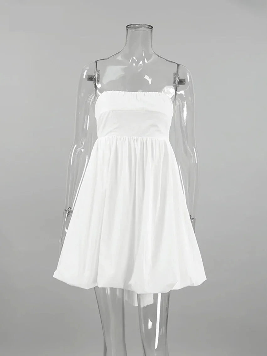 Robe en coton taille empire