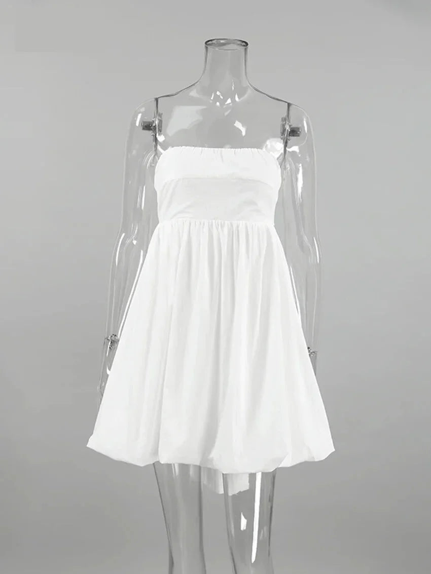 Robe en coton taille empire