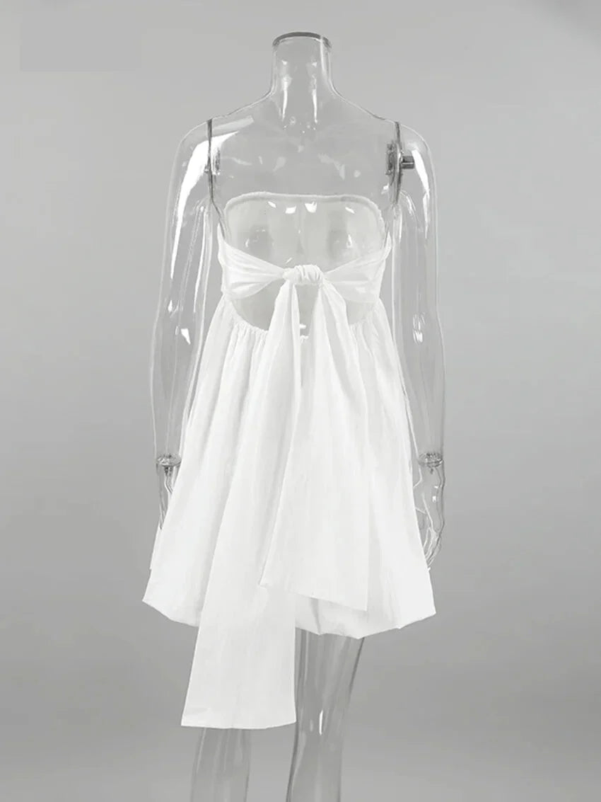 Robe en coton taille empire