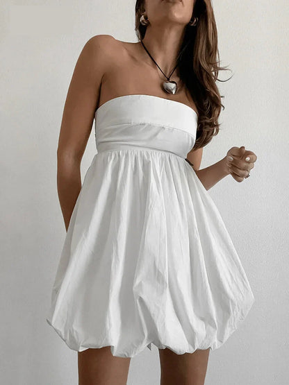 Robe en coton taille empire