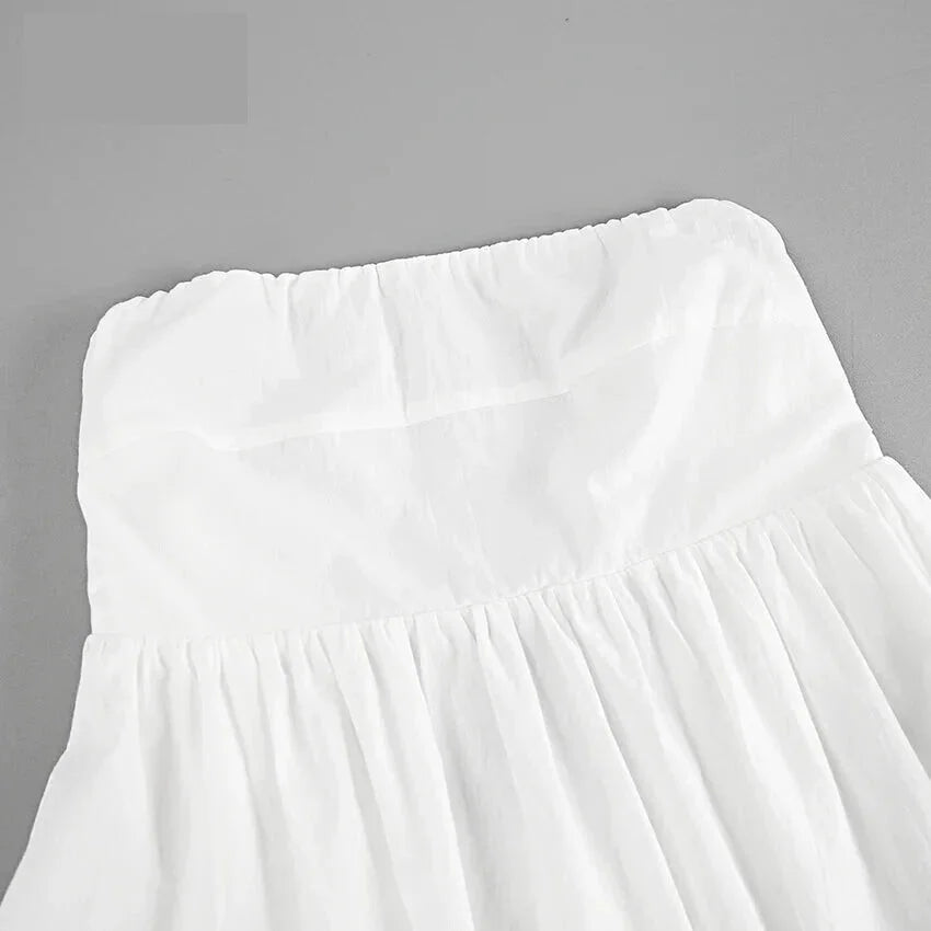 Robe en coton taille empire