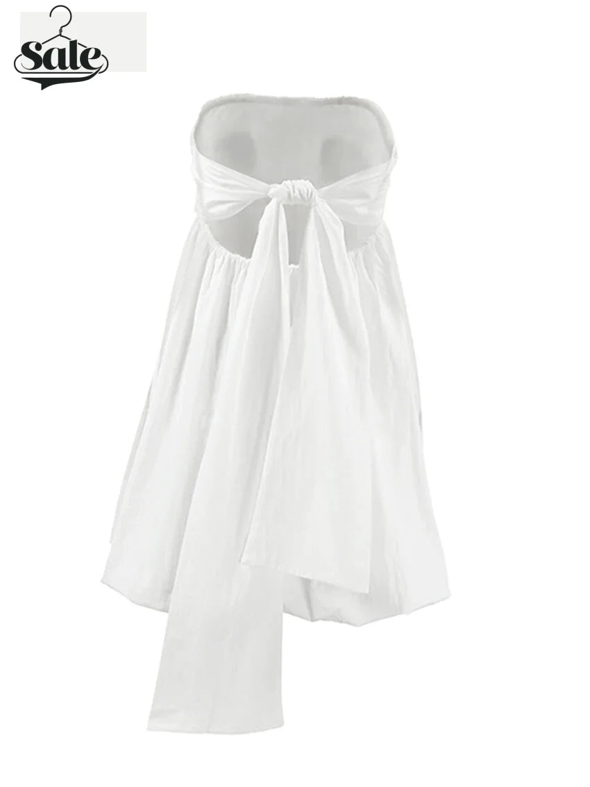 Robe en coton taille empire