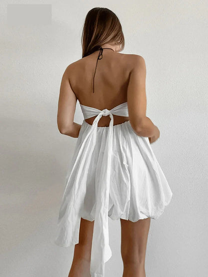 Robe en coton taille empire