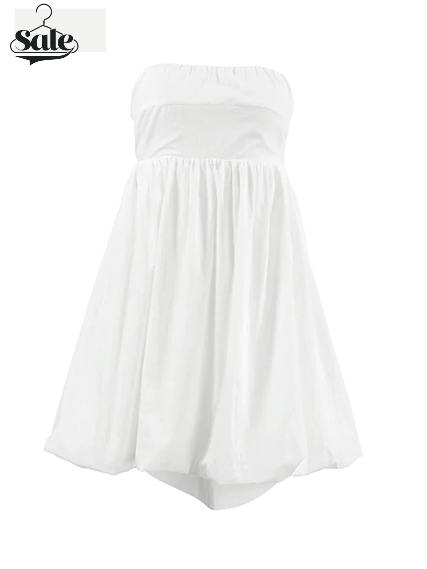 Robe en coton taille empire