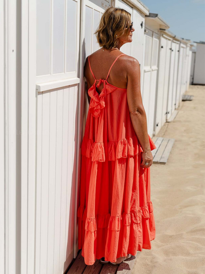 Robe longue à plusieurs niveaux pour tente de vacances pour les aventures tropicales