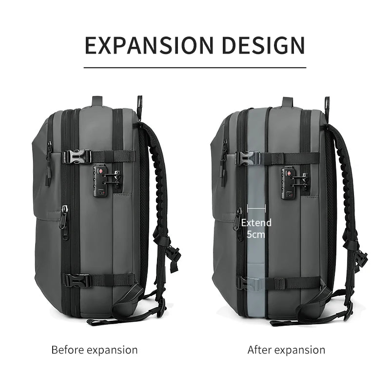 Vacuum Compression Backpack - Voyager Elite 17-Inch Laptop Backpack with Vacuum Compression