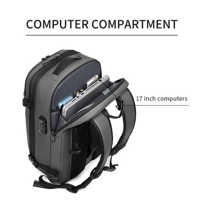 Vacuum Compression Backpack - Voyager Elite 17-Inch Laptop Backpack with Vacuum Compression