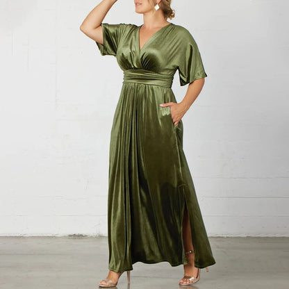 Velvet Dresses- Velvet Evening Gown Dress Plus Size for Holidays