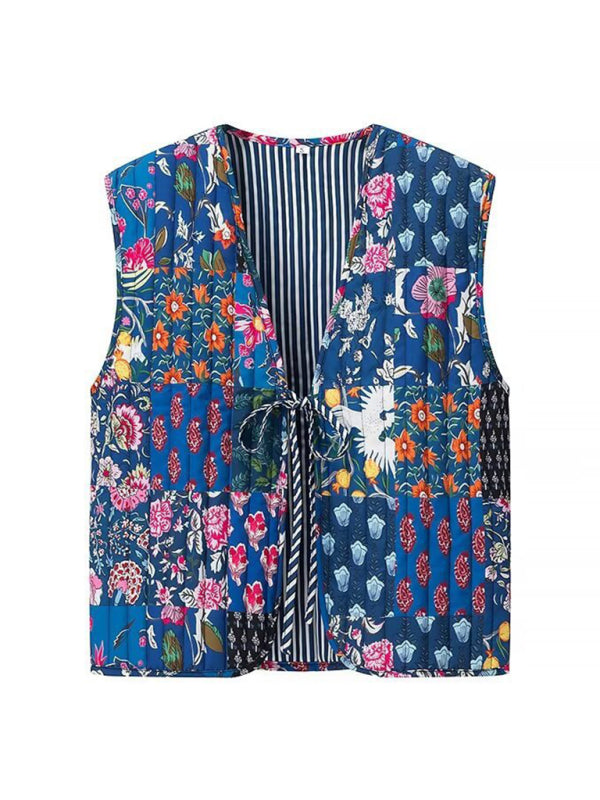 Vests - Floral Quilted Vest for Women | Relaxed Fit & Comfortable