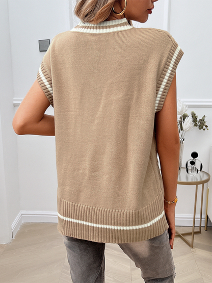 Cable Knit V-Neck Sweater Vest for Creative Looks