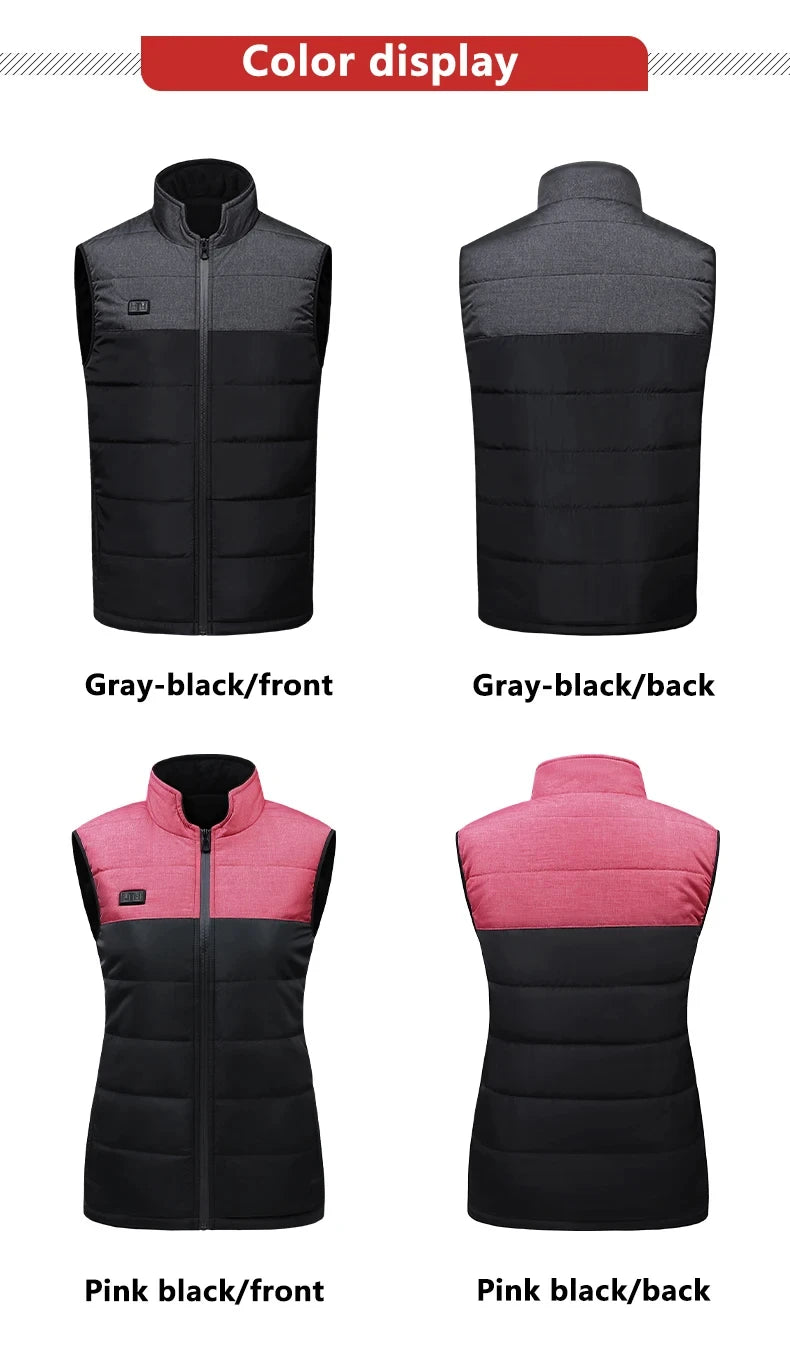 Vests - USB 21 Heating Zones Vest Winter Outerwear