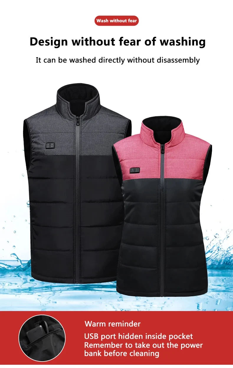 Vests - USB 21 Heating Zones Vest Winter Outerwear