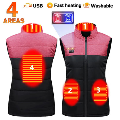 Vests - USB 21 Heating Zones Vest Winter Outerwear