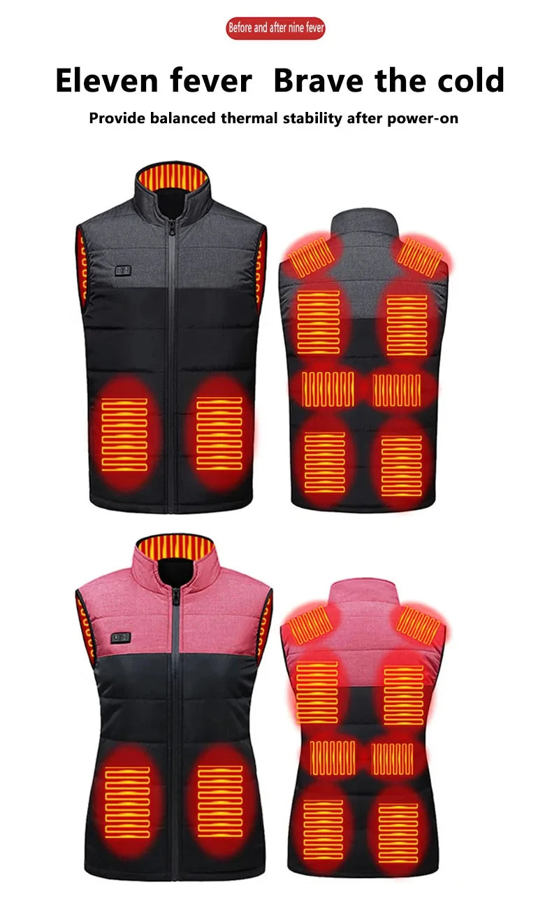 Vests - USB 21 Heating Zones Vest Winter Outerwear