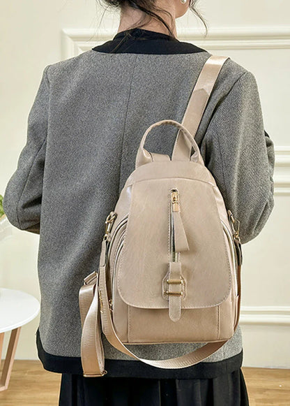 - Waterproof PU Leather Backpack for Daily Use- - Pekosa Women Fashion