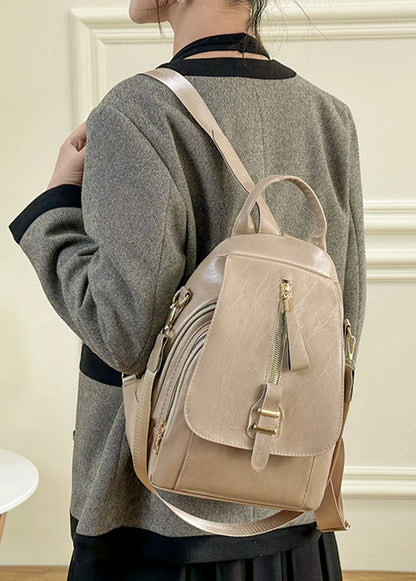 - Waterproof PU Leather Backpack for Daily Use- - Pekosa Women Fashion