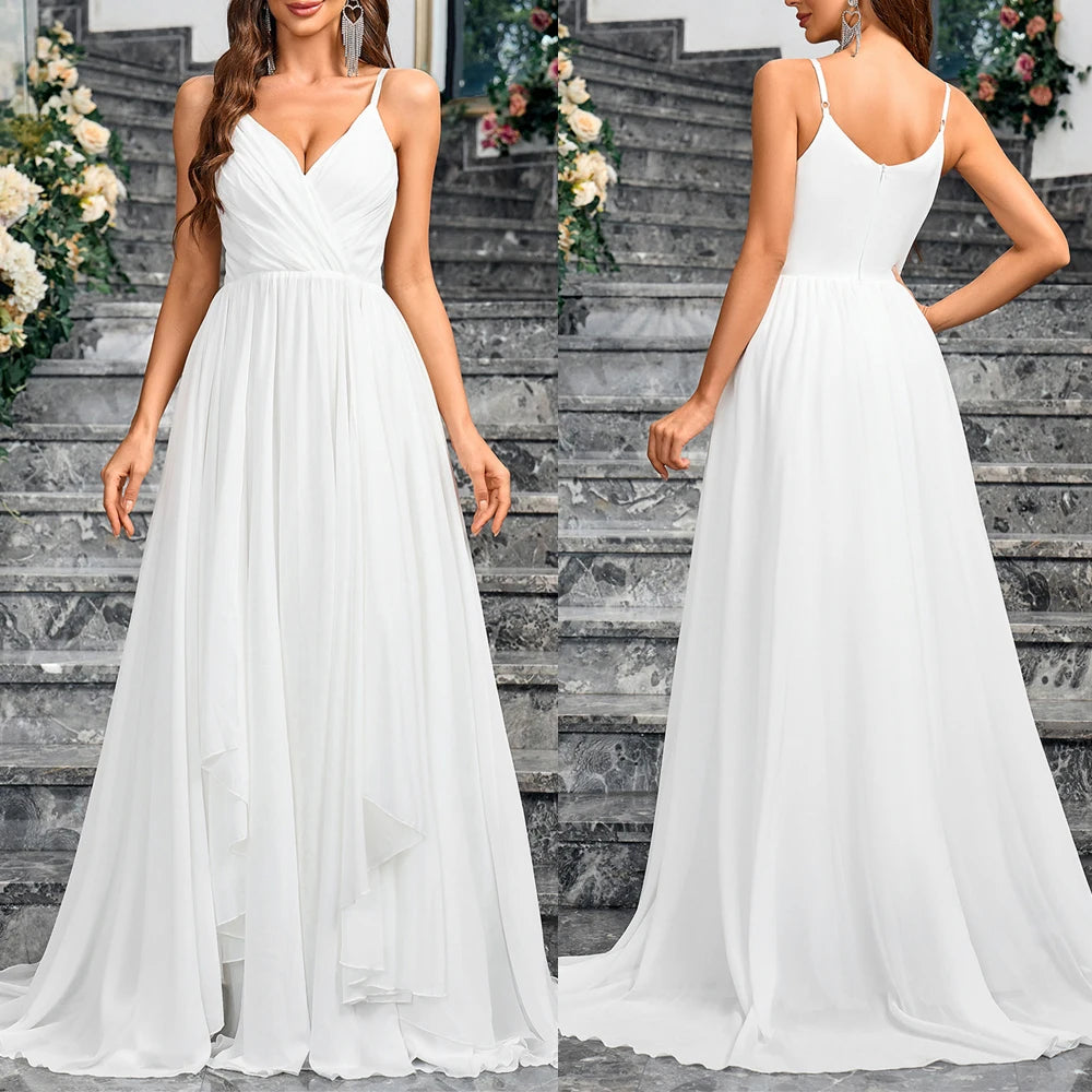 Wedding Dresses - Bridal Gown with Sweep Train Fit & Flare Wedding Dress