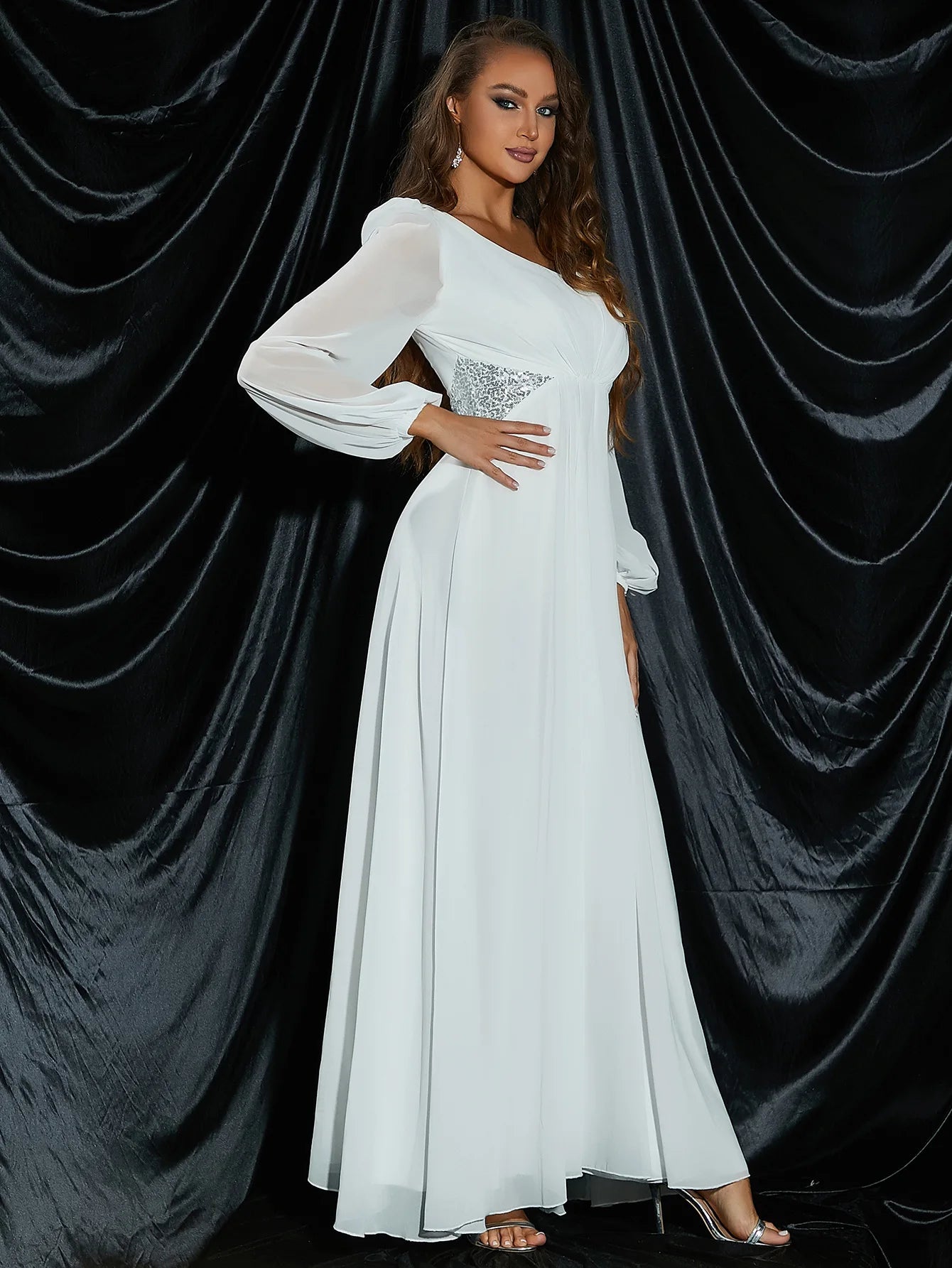 Wedding Dresses - Elegant Vineyard Wedding Dress Long Sleeve Bridal Gown