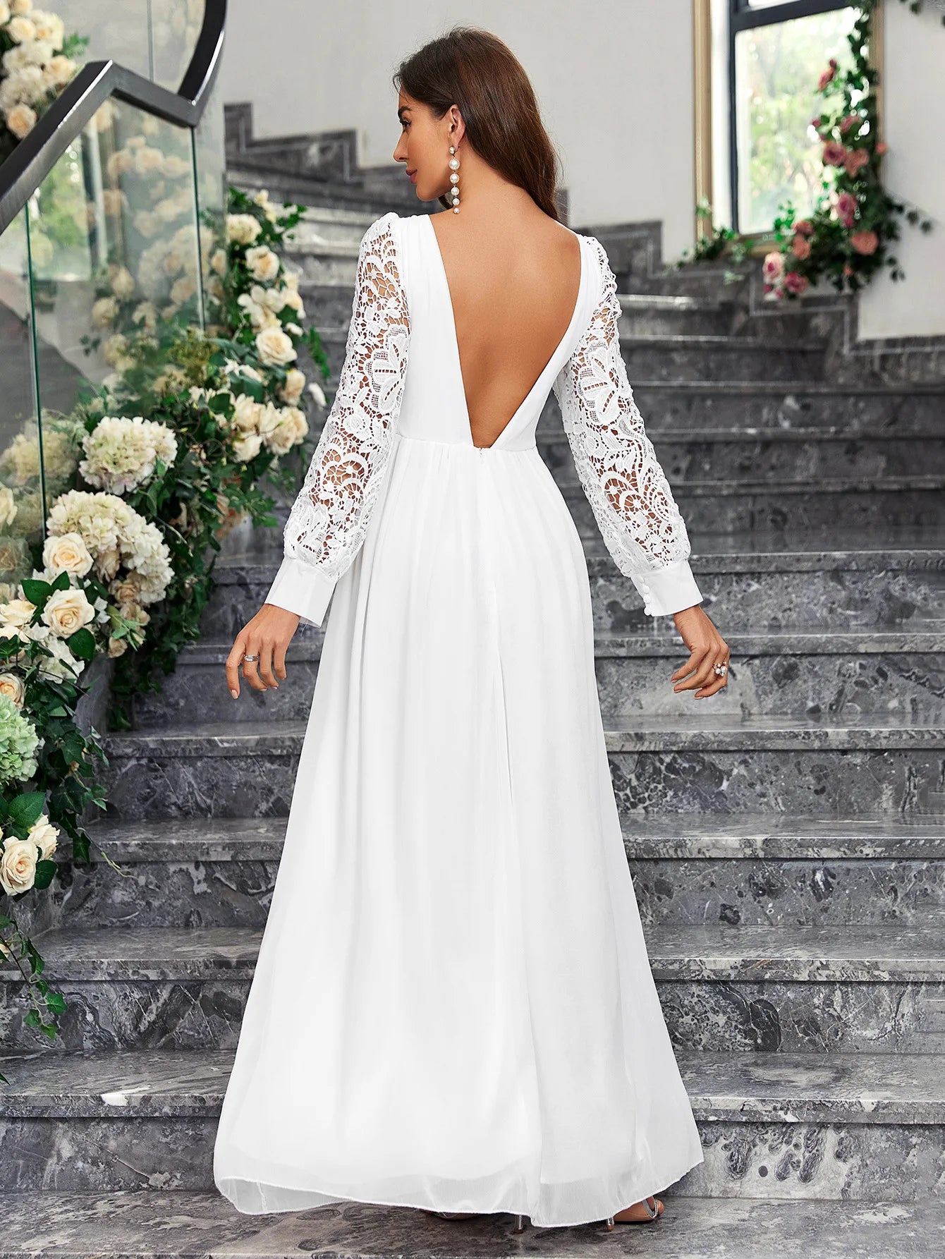 Wedding Dresses - Elegant Vineyard Wedding Gown Backless Bridal Dress