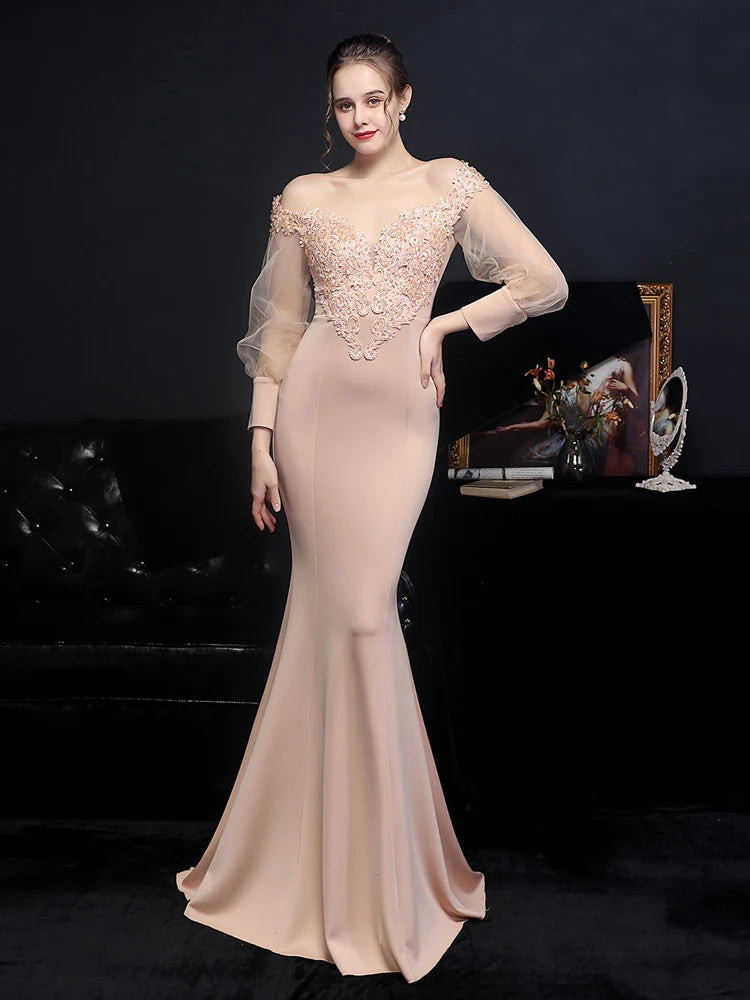 Wedding Dresses - Sweep Train Wedding Mermaid Gown Off-Shoulder Wedding Dress