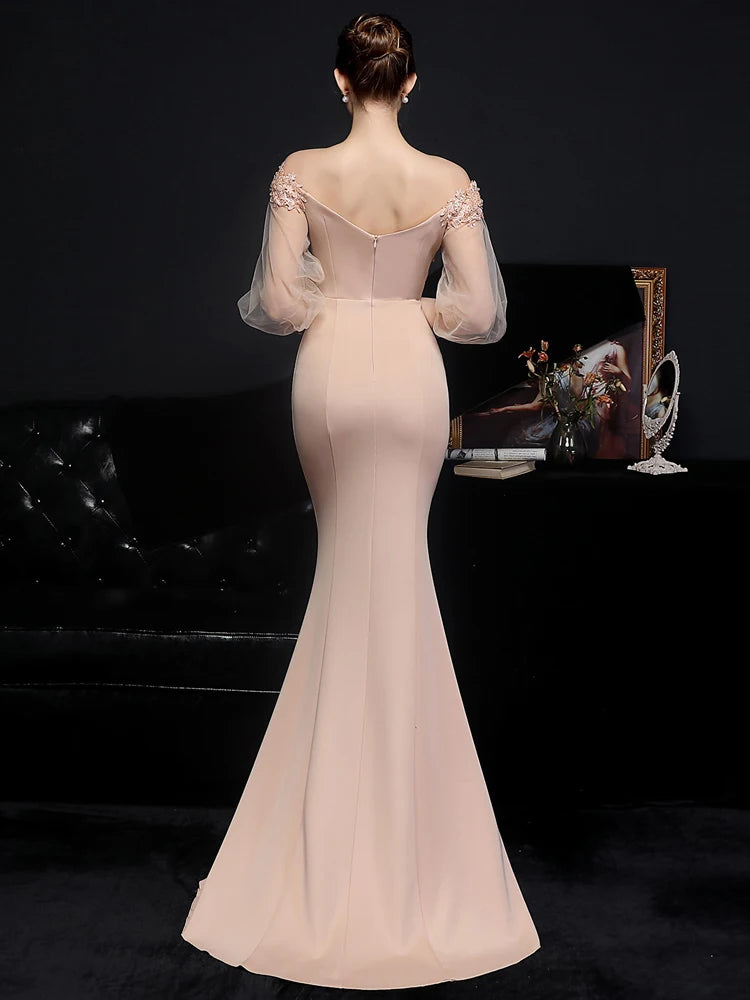 Wedding Dresses - Sweep Train Wedding Mermaid Gown Off-Shoulder Wedding Dress