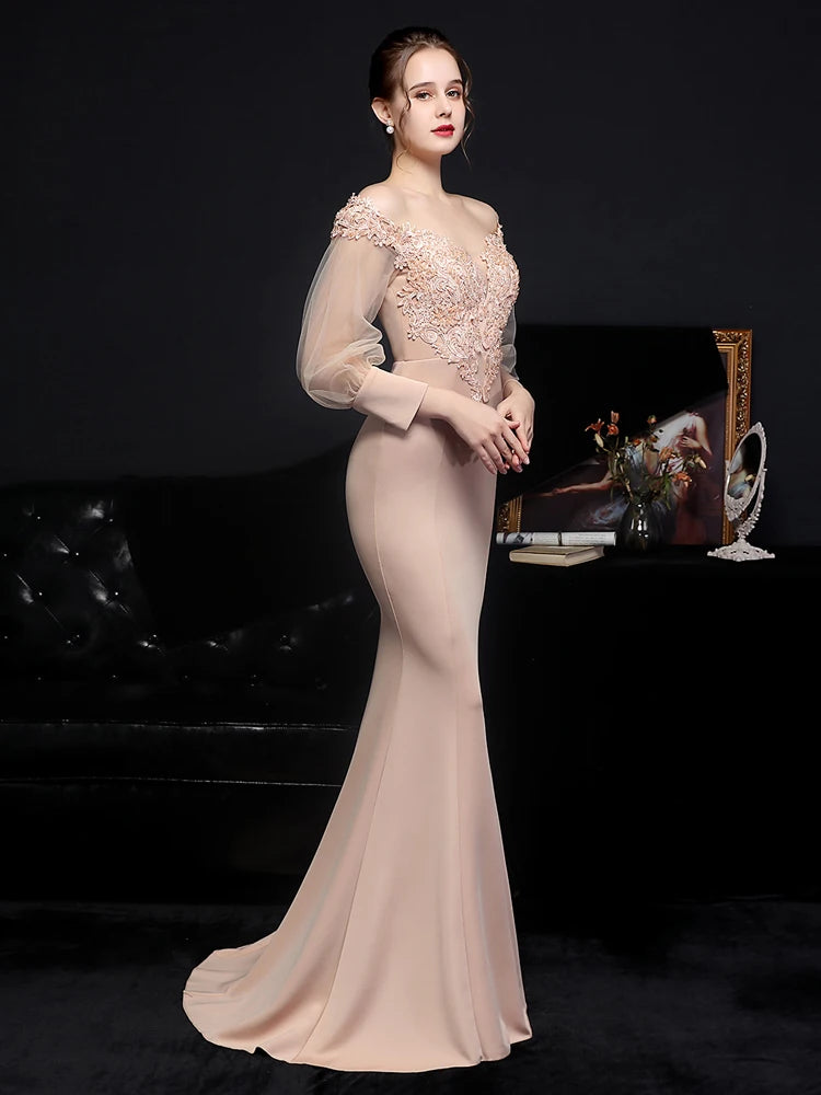 Wedding Dresses - Sweep Train Wedding Mermaid Gown Off-Shoulder Wedding Dress