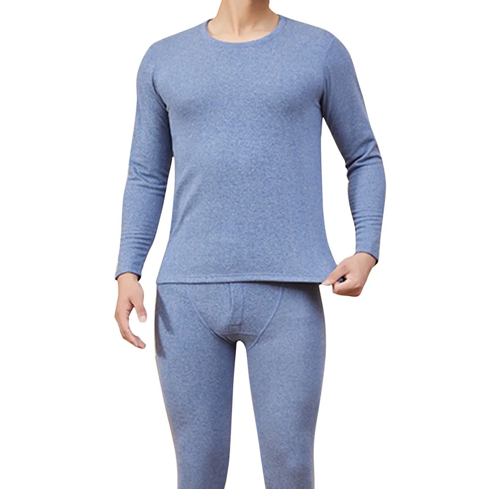 Winter pajamas - Unisex Fleece Winter Sleepwear Set Thermal Pajamas